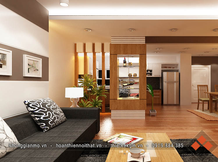 Thiết kế vách ngăn phòng khách cho mọi căn hộ chung cư.